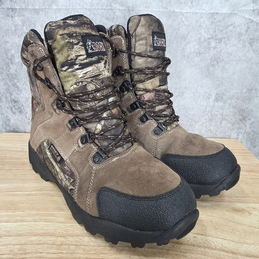 Rocky Boots Boys 6 M Brown Camo Hunting Waterproof 800G Insulated‎ Outdoors